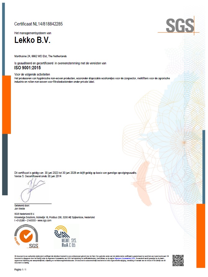 iso 9001 certificaat 2023